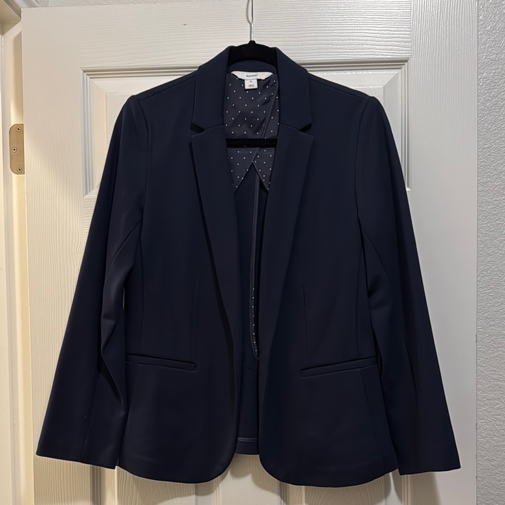 Old Navy Blue Professional Blazer Structured Suit Jacket